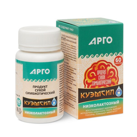 Кликните для увеличения изображения Продукт симбиотический «КуЭМсил низколактозный», таблетки, 60 шт